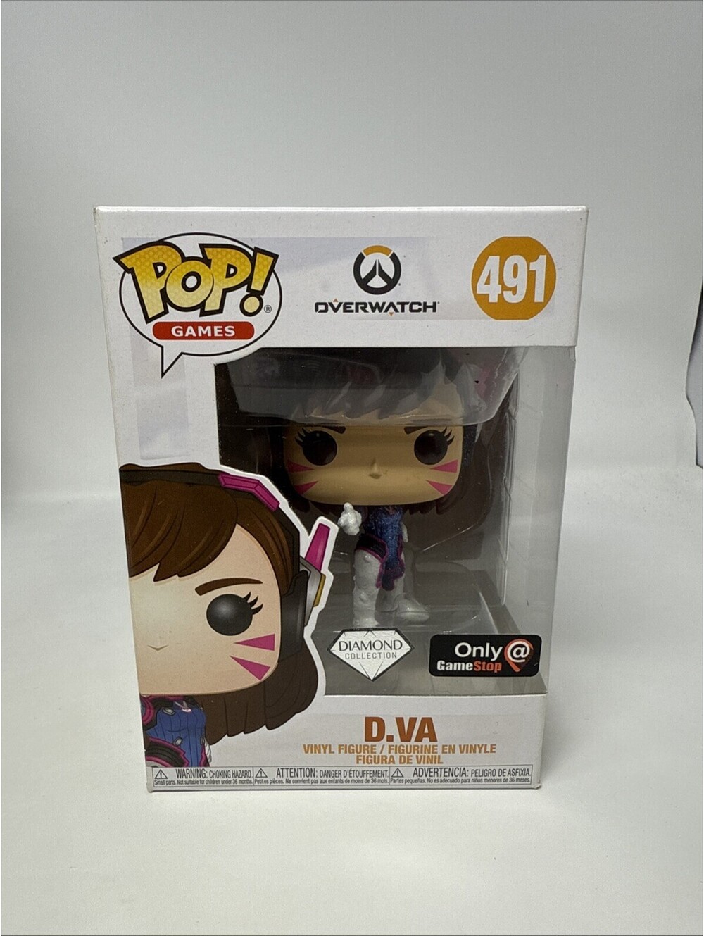 Funko Pop! Vinyl: Overwatch- D. VA (Diamond Glitter) - GameStop (Exclusive) #491